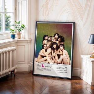 Original-Poster zu „The L Word“ | Bette-Tina-Wandbild | Ikone der lesbischen TV-Serie | Geschenk für queere Frauen | Digitaler Download Bild 5