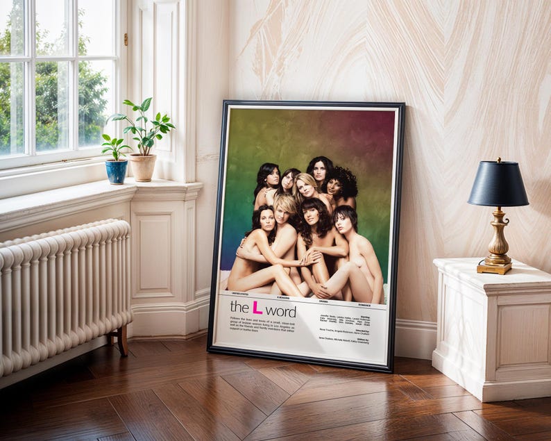 Original-Poster zu „The L Word“ | Bette-Tina-Wandbild | Ikone der lesbischen TV-Serie | Geschenk für queere Frauen | Digitaler Download Bild 5