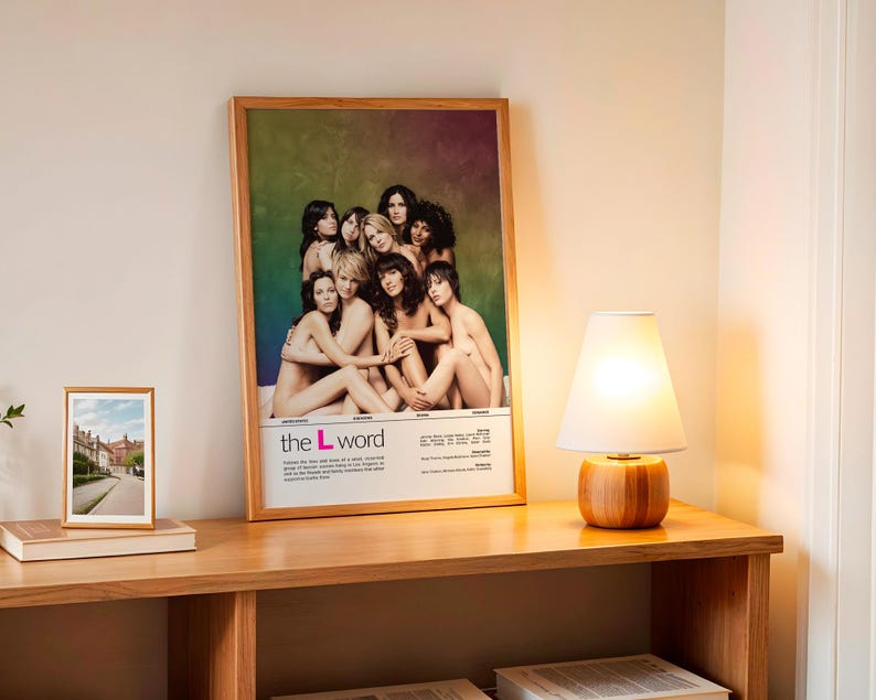 Original-Poster zu „The L Word“ | Bette-Tina-Wandbild | Ikone der lesbischen TV-Serie | Geschenk für queere Frauen | Digitaler Download Bild 4