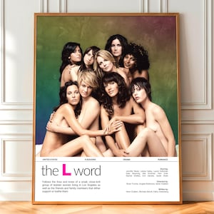 Original-Poster zu „The L Word“ | Bette-Tina-Wandbild | Ikone der lesbischen TV-Serie | Geschenk für queere Frauen | Digitaler Download Bild 1
