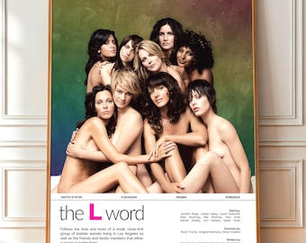 Original-Poster zu „The L Word“ | Bette-Tina-Wandbild | Ikone der lesbischen TV-Serie | Geschenk für queere Frauen | Digitaler Download
