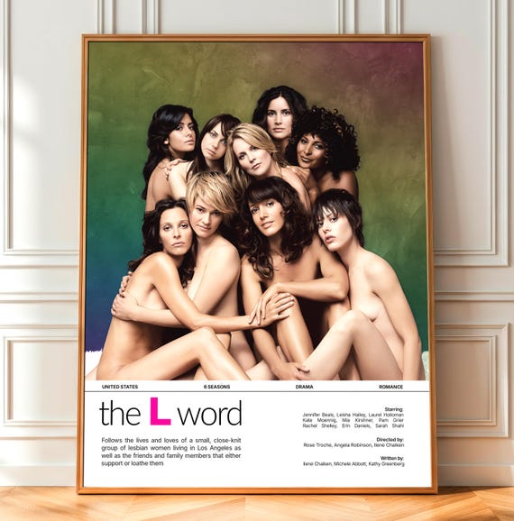 The L Word Poster Original Series Print | Bette Tina Wall Art | Lesbian TV Show Icon | Sapphic WLW Gift Queer Culture | Digital Download