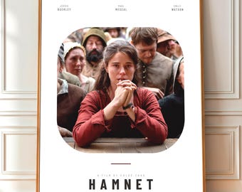 Hamnet Poster New Movie Print | Jessie Buckley OSCAR WINNER | Paul Mescal Film Art | Shakespeare Story Gift | Digital Download