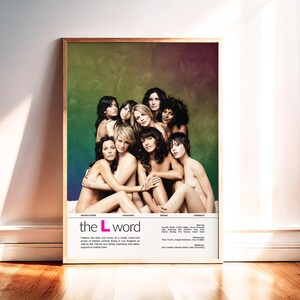 Original-Poster zu „The L Word“ | Bette-Tina-Wandbild | Ikone der lesbischen TV-Serie | Geschenk für queere Frauen | Digitaler Download Bild 3