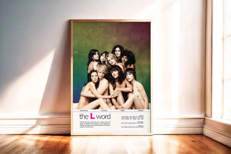 Original-Poster zu „The L Word“ | Bette-Tina-Wandbild | Ikone der lesbischen TV-Serie | Geschenk für queere Frauen | Digitaler Download Bild 3