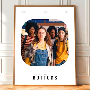 Bottoms Poster Filmtryck | Rachel Sennott Ayo Edebiri | Lesbisk tonårskomedi väggkonst | Saufisk Fight Club-present | Digital nedladdning