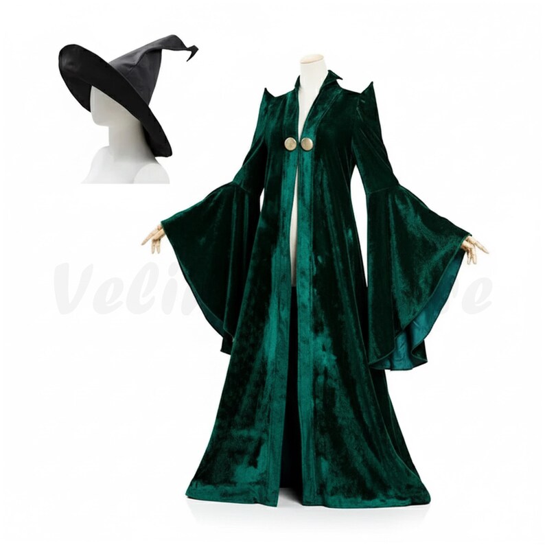 Magical Professor Robe Medieval Hogwarts Professor Costume-professor Mcgonagall-inspired Cloak ...