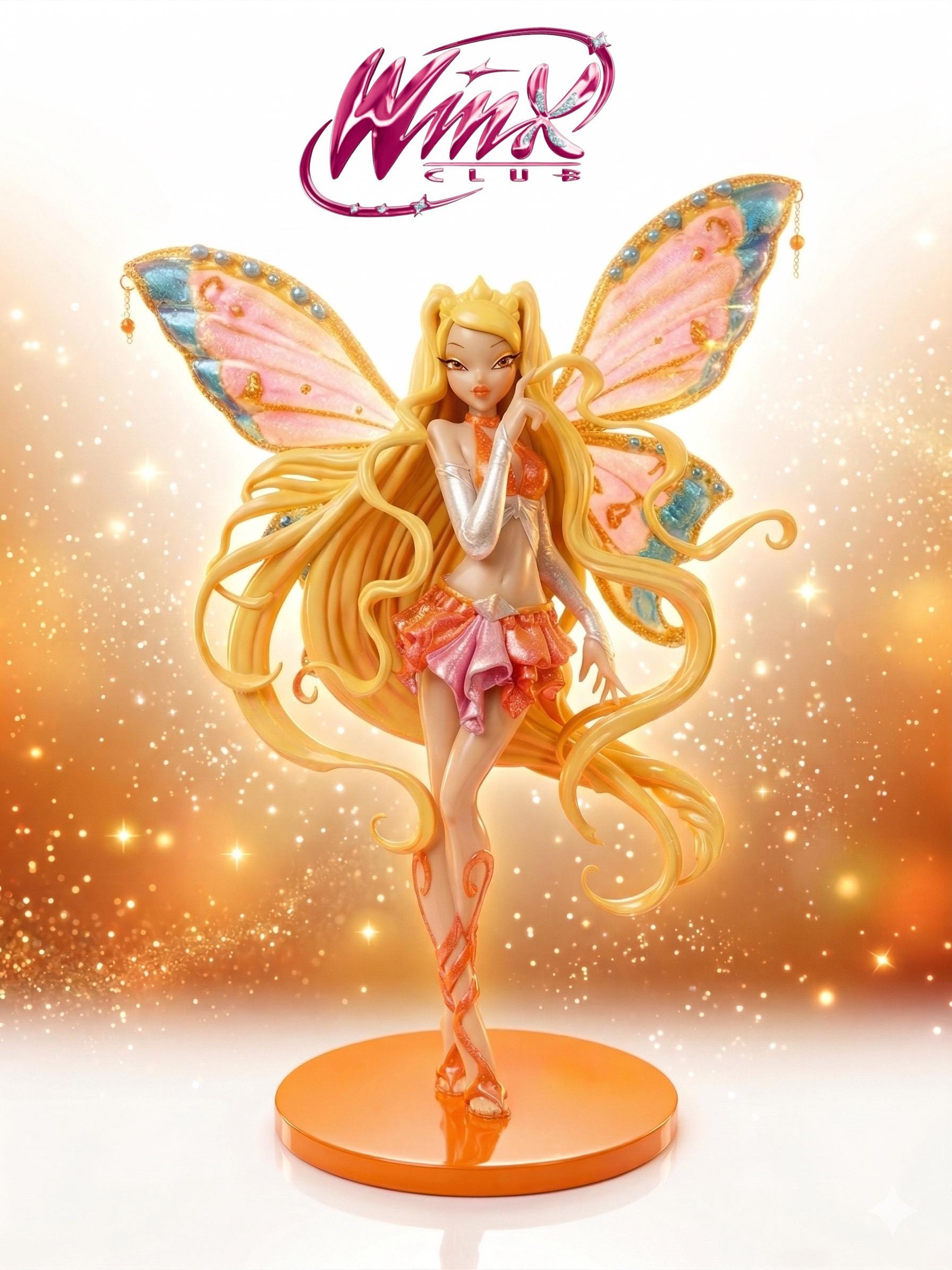 Winx Club Mattel Stella Glam Magic Enchantix Doll