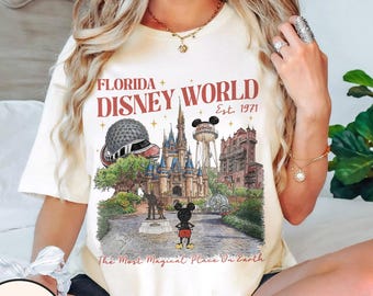 Vintage Micky und Freunde Komfort Farben Shirt, Retro Micky Disneyworld Shirts, Disney 2026 Reise Disney Urlaub T-Shirt, Walt Disneyworld T-Shirt