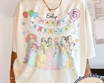 Personalized Disney Princess Birthday Shirt, WDW Disneyland Birthday Trip shirts, Magic Kingdom shirt, Magical Princess Party shirts