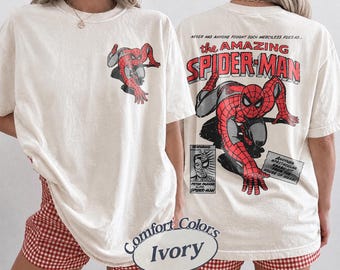 Camiseta de Disney The Amazing Spider-Man, camiseta de Marvel Avengers, camiseta vintage de cómic de Spiderman, camiseta de Spider-Man, regalo para fans del MCU, Spiderman Punk