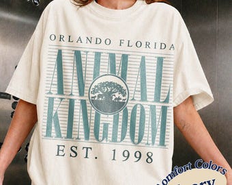 Vintage Animal Kingdom Est 1998 Comfort Colors Shirt, Magic Kingdom Family Trip Shirts, Retro Walt Disney Wolrd Tee, Orlando Park Shirts