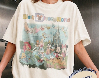 Retro Walt Disney World Shirt, Vintage 90’s Disney World Magic Kingdom Shirt ,Disney Mickey And Friends Shirt, Disney Family Trip 2027 Shirt