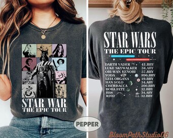 Star Wars The Eras Tour Shirt, Star Wars Shirt, Disney Star Wars Shirt, Star Wars Charaktere Shirt, Darth Vader Kenobi Skywalker Tano Shirt