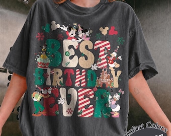 Disney Best Birthday Ever Christmas Shirt, Mickey Christmas Shirt, Disney Birthday Christmas Shirt, Disney Family Christmas Shirt