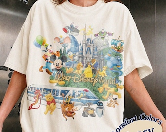 Camiseta retro vintage de los 90 de Walt Disney World, camiseta de Magic Kingdom de Disney World, camiseta de Mickey y sus amigos de Disney, camiseta de viaje familiar a Disney 2026