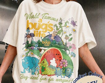 Vintage Disney A Bug's Life A Bug's Land shirt, Disneyland Ride shirt, Heimlich Flik Hopper Princess Atta Bug shirt, Family Disney trip tee