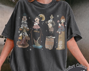 Camiseta Comfort Colors Retro de La Mansión Embrujada, Camiseta de Halloween, Camiseta de Mickey de La Mansión Embrujada, Camiseta de viaje a Disney, Camiseta de Halloween de Mickey