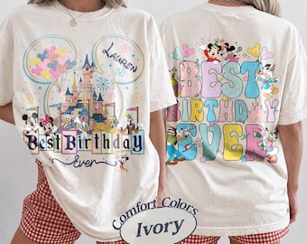 Camiseta "El mejor cumpleaños de mi vida", Camiseta Disney para niños, Camiseta de cumpleaños para Disneyland, Camiseta de cumpleaños del Reino Mágico, Camiseta de Mickey y sus amigos