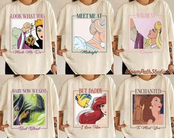 Camiseta vintage de Disney World, camiseta de Cenicienta "Meet Me At Midnight", camiseta "But Daddy I Love Him", camiseta de princesa Disney, camiseta de parques mágicos