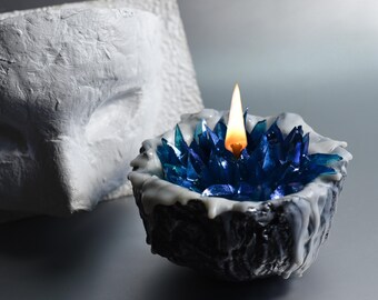 Art candle crystal geode