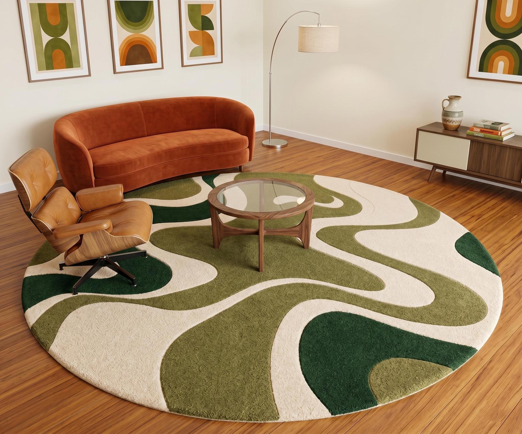 Mid century rug - Etsy 日本