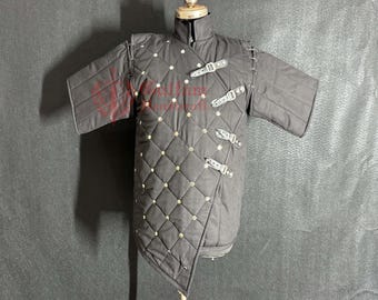 Authentic Handmade Gambeson – Medieval Quilted Armor Jacket for LARP