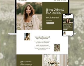 Ganzheitlicher Wellness Coach Squarespace Template | Feminines Service Website Design