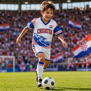 Custom Croatia Soccer Crop Top Jersey, Personalized Croatia Soccer Jersey Crop Tee, Support Football Team image 5