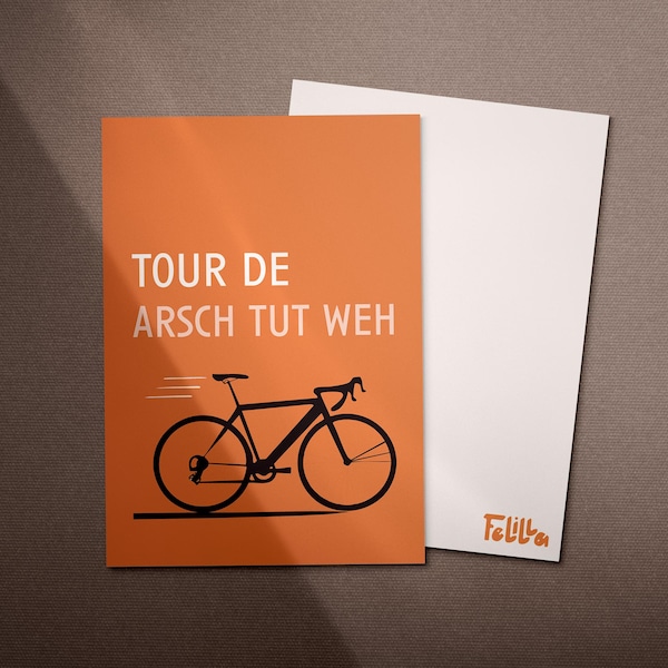 Tarjeta de felicitación de bicicleta de carretera | Motivación ciclista | Tour de...
