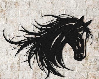 Wild Horse Metal Wall Art: Farmhouse Western Decor