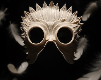 Raven Half Face Mask | 3D Printed PLA Cosplay Costume Wearable