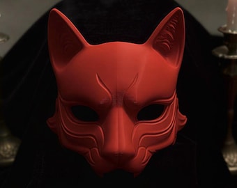 Half-Face Fox Mask STL File: Cosplay, Party, Decor (Digital Download)