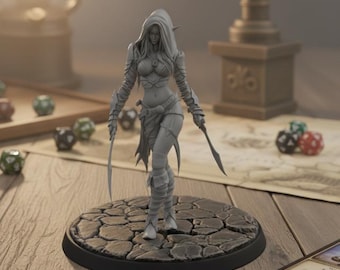 Elf Female Ranger | STL File | Archer Statue | RPG Model