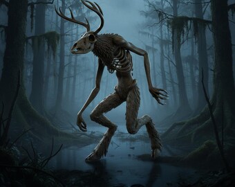 Wendigo STL | Mythical Horror Creature | Fantasy RPG Character | 3D Printing Model
