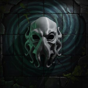 Octopus Mask STL | Split for Easy Printing | Wearable Void Mask | 3D Print Cosplay File