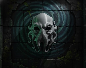 Octopus Mask STL | Split for Easy Printing | Wearable Void Mask | 3D Print Cosplay File