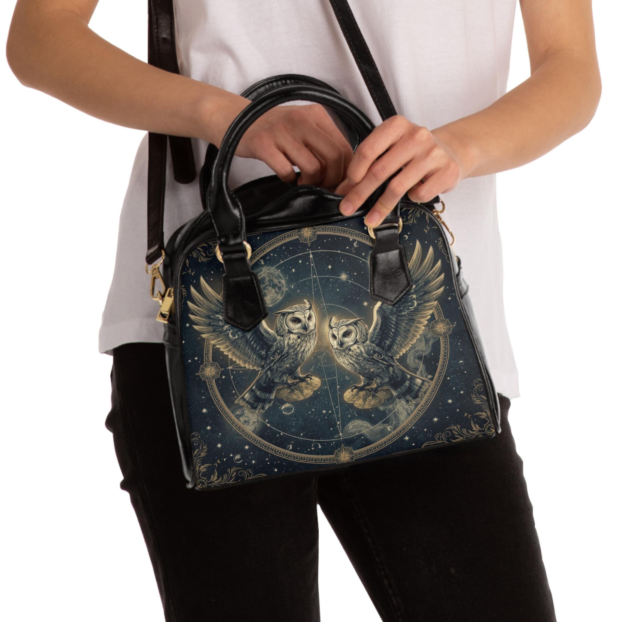 Traveler Owls of the Celestial Map Shoulder Bag - Casual Shoulder Purse - Gift for Traveler Girl - C