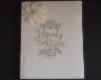 Wedding Memory Album Ivory Aster Choose Flower Color