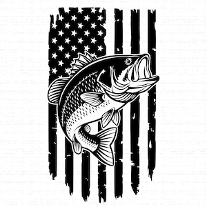 Abborrfiskflagga SVG: Fiskegrafik, T-shirtdesign, Fiskare, Fiskesäsong, Fiskare, Klippfiler, SVG, PNG, Direktnedladdning