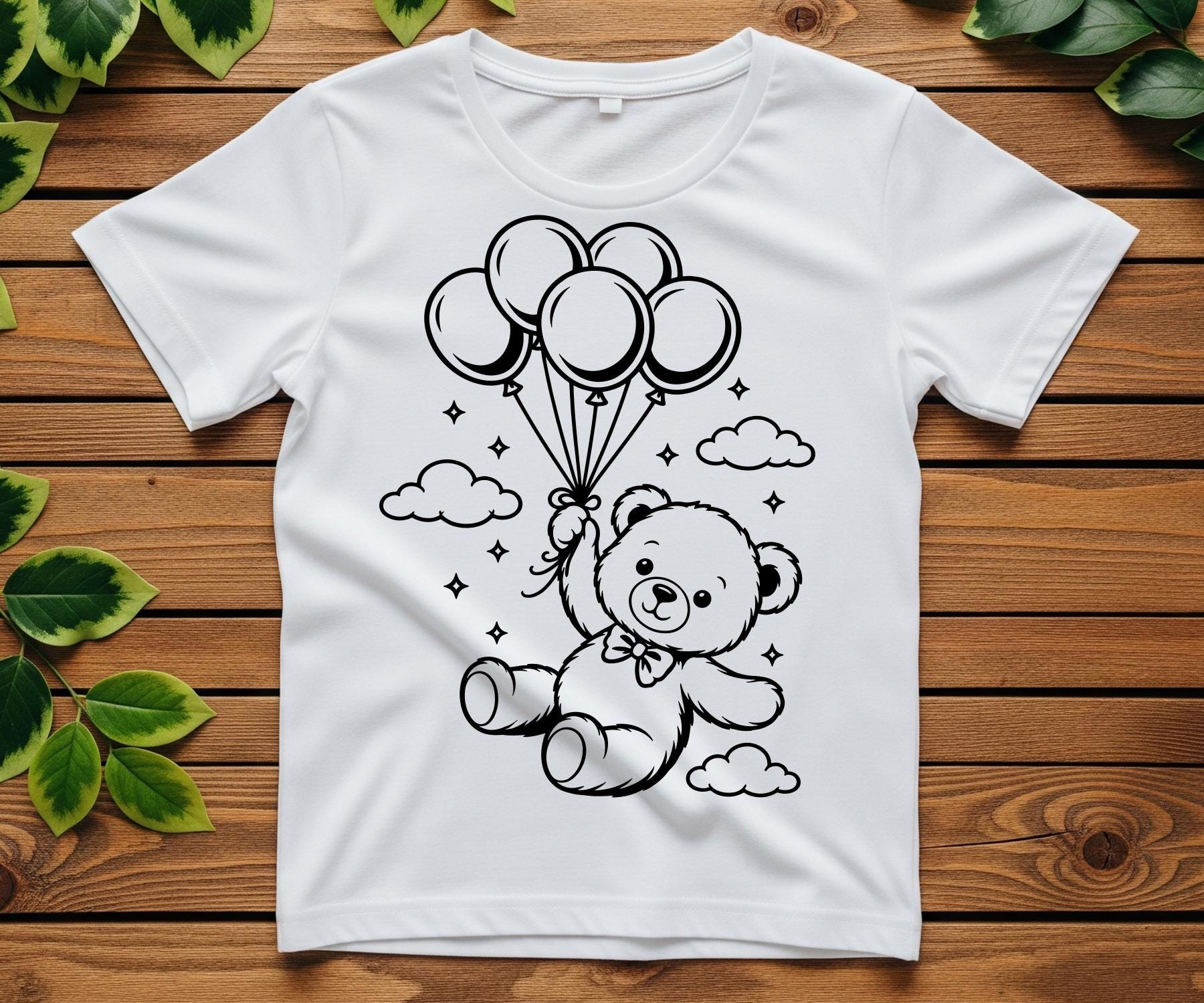 Teddy Bear With Balloon SVG, PNG, Baby Shower, Cute Nursery Design ...