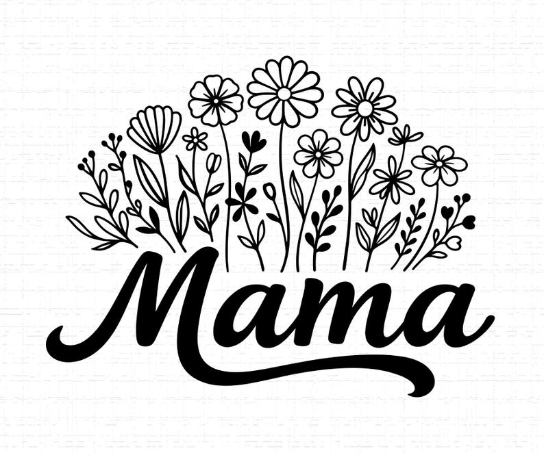 Floral Mama SVG, PNG, Mom Life Svg, Mother Day Gift Svg, Motherhood Svg ...