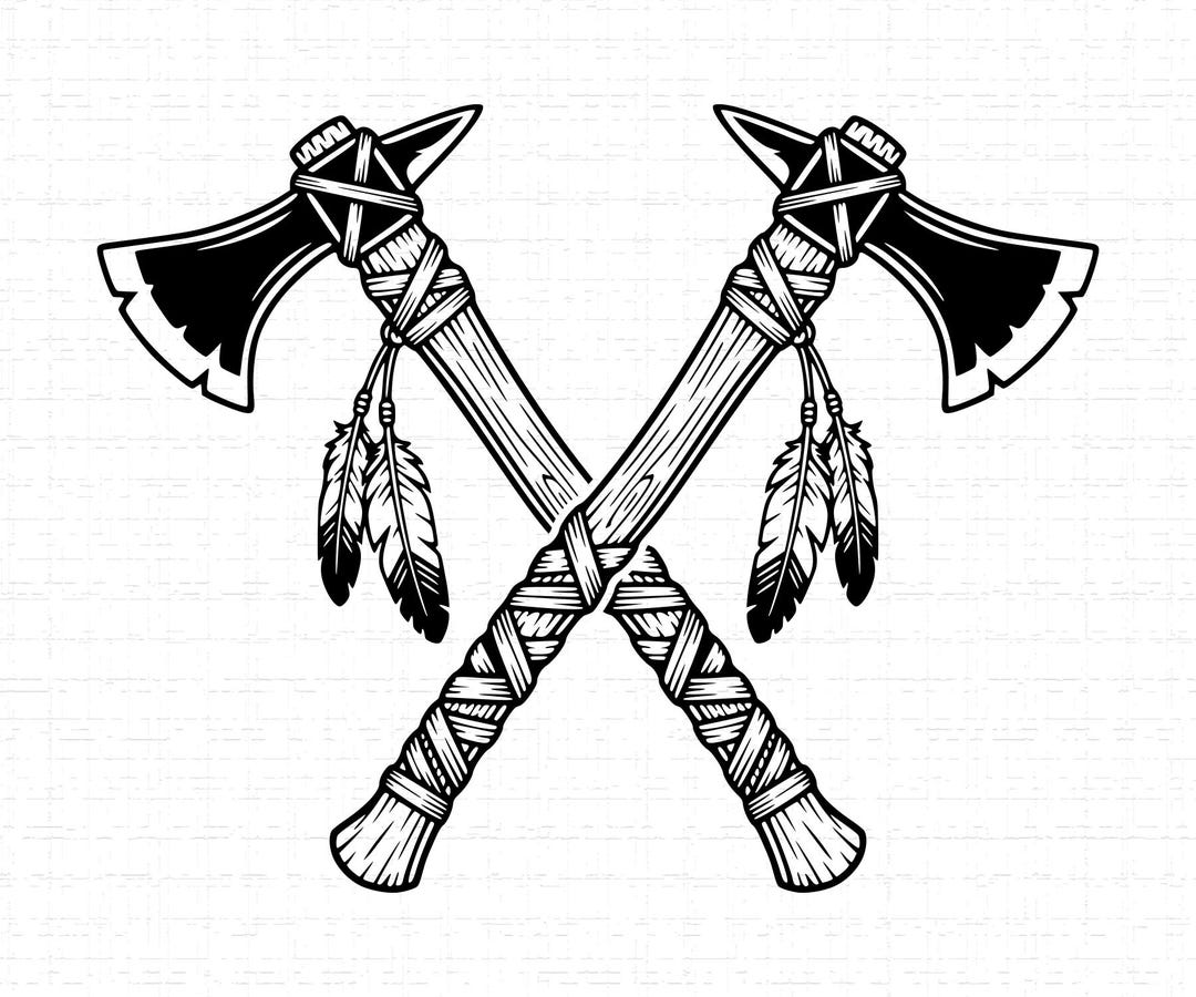 Tomahawk Axe SVG, PNG: Native American Warrior Weapon, Indian Chief, T ...