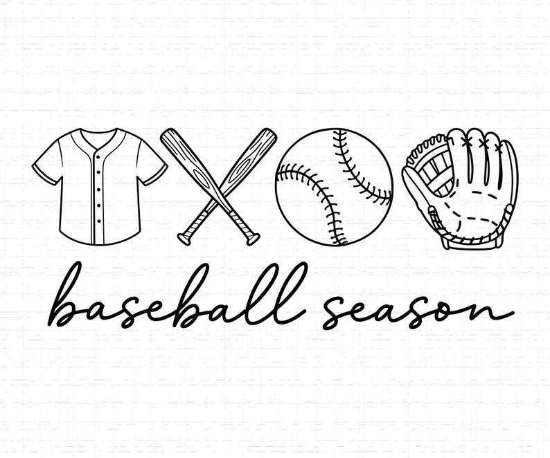 Baseball Season SVG, PNG, Gameday Svg, Baseball Mom, Team Spirit, Baseball Logo, Little League, Baseball Shirt Cut File, Cricut, Silhouette image 1