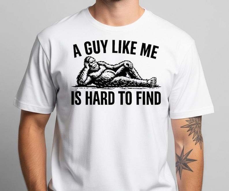 Un tipo como yo es difícil de encontrar SVG, PNG, Bigfoot relajándose, Sasquatch, Críptido, Regalo para papá, Aire libre, Camiseta divertida de Yeti, Cricut, Silhouette imagen 2