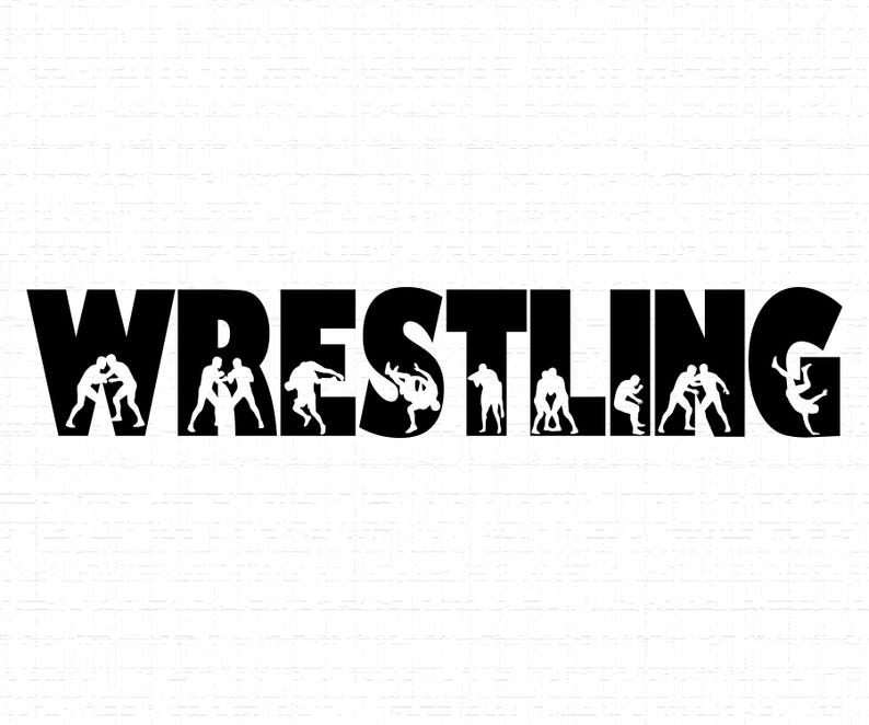 Wrestler Letters Wrestling Typography Word SVG: T-shirt Design, Wrestler Gift ...