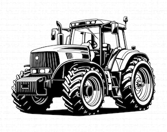 Farm Tractor SVG: Heavy Duty Agricultural Vehicle, T-Shirt Design, Farmer Gift, Country Life, Cut Files, SVG, PNG, Instant Download
