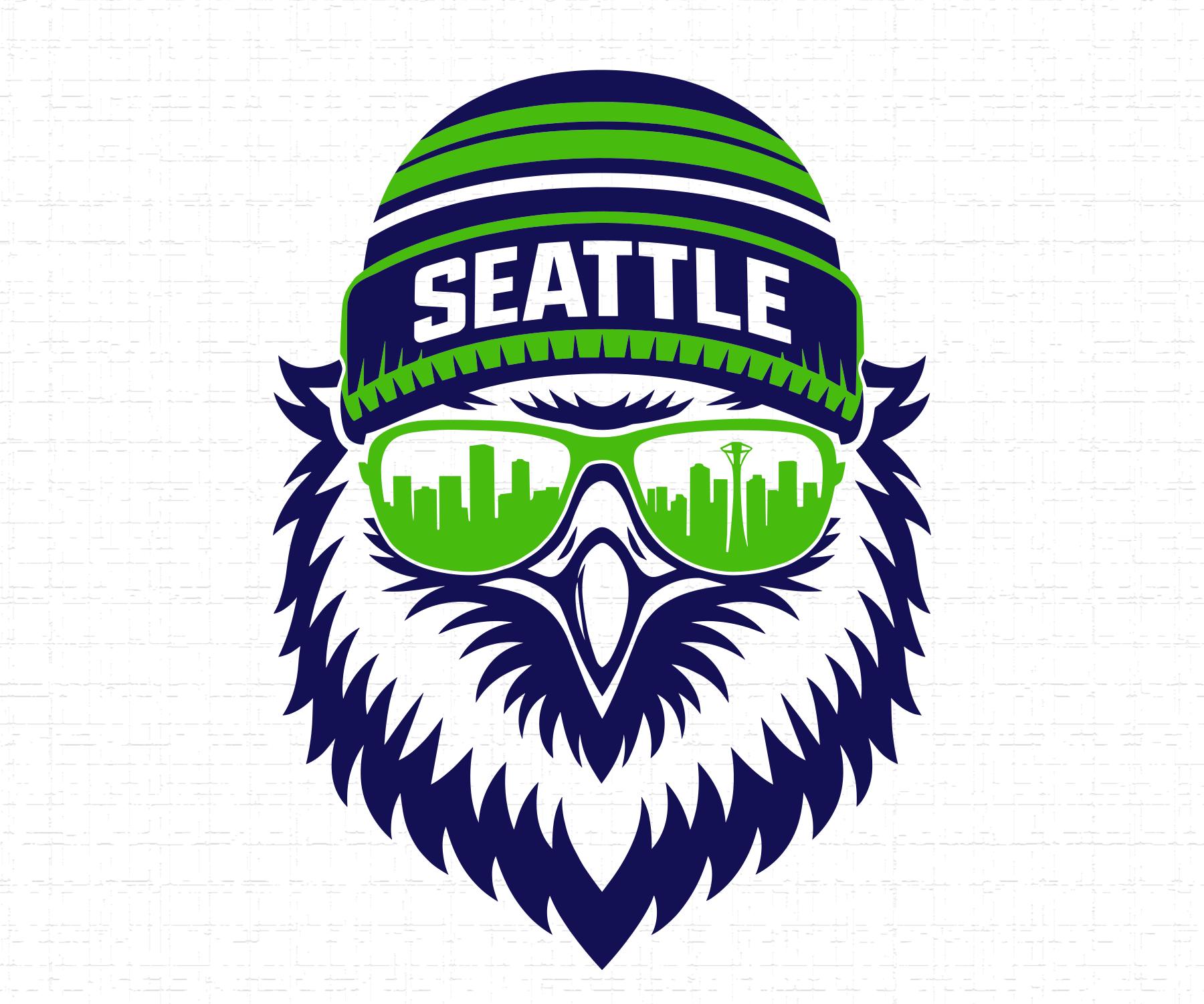 Smiling Seattle Seahawk Seattle Seahawk Mascot SVG, PNG, Football Fan Gift, Beanie Eagle ...