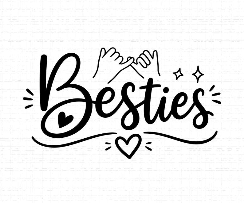 Besties SVG, PNG, Best Friends Forever, Pinky Promise, Bff Svg ...