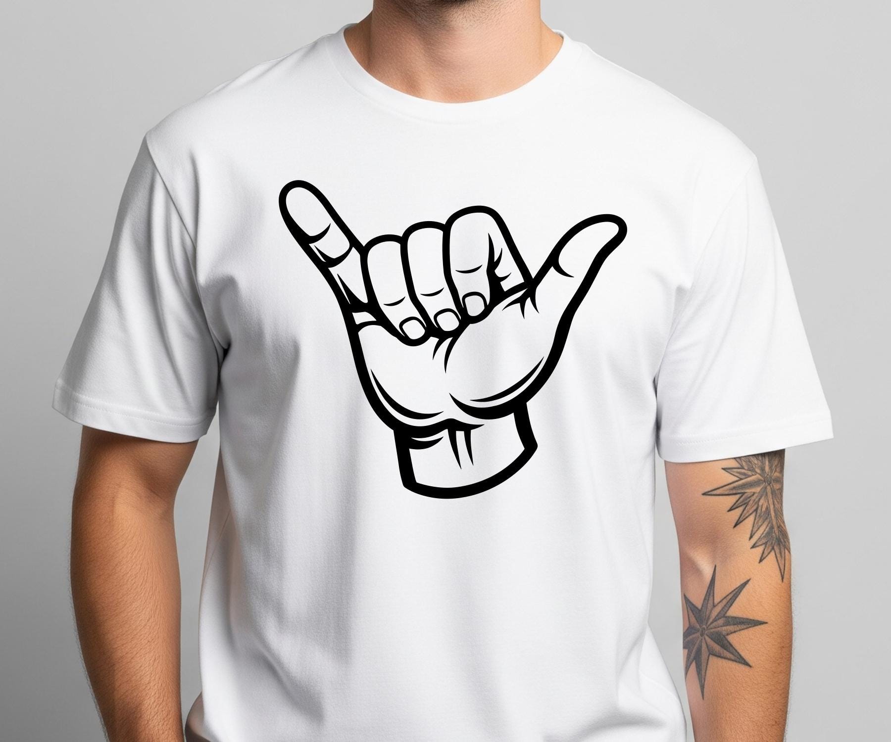 Shaka Hand Sign SVG, PNG, Aloha Vibes, Hang Loose Gesture, Surf Culture ...